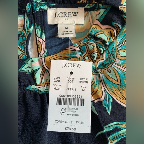 NWT Sleeveless, ruffle neck and sleeves top from J.Crew. Brand new with tags! - Picture 6 of 7